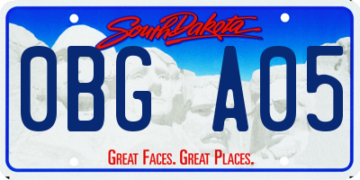 SD license plate 0BGA05