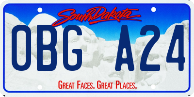 SD license plate 0BGA24