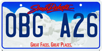 SD license plate 0BGA26