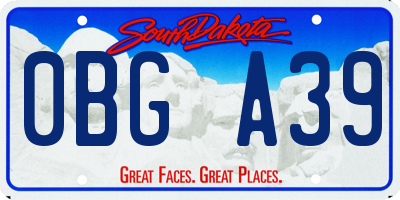 SD license plate 0BGA39