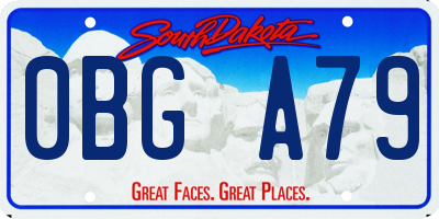 SD license plate 0BGA79