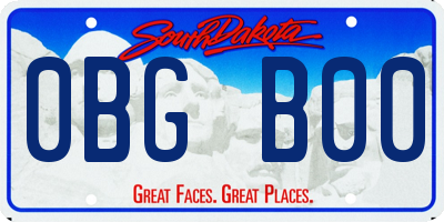 SD license plate 0BGB00