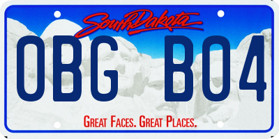 SD license plate 0BGB04