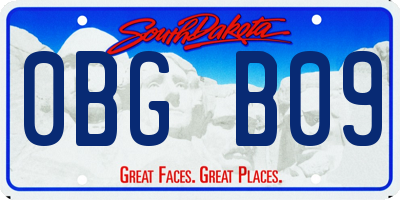 SD license plate 0BGB09