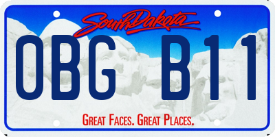 SD license plate 0BGB11