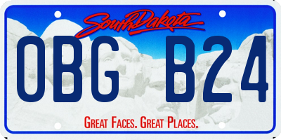 SD license plate 0BGB24
