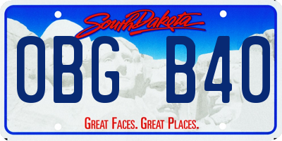 SD license plate 0BGB40