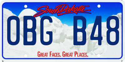 SD license plate 0BGB48