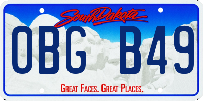 SD license plate 0BGB49