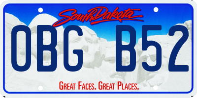 SD license plate 0BGB52