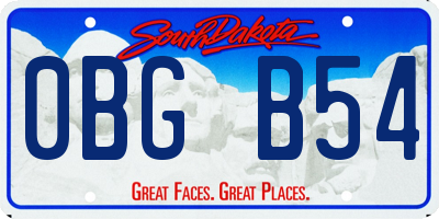 SD license plate 0BGB54