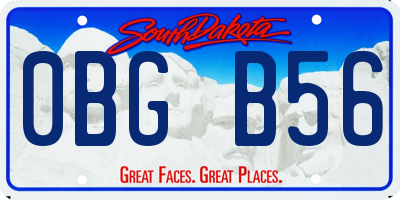 SD license plate 0BGB56