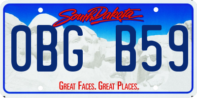 SD license plate 0BGB59
