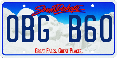 SD license plate 0BGB60