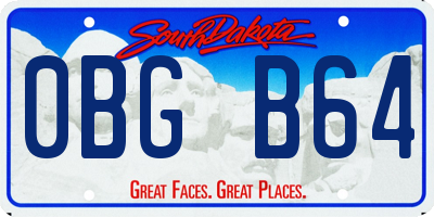 SD license plate 0BGB64