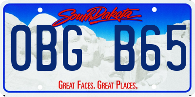 SD license plate 0BGB65