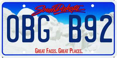SD license plate 0BGB92