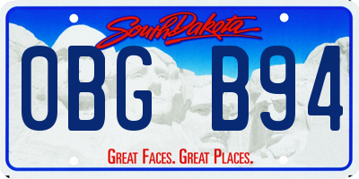 SD license plate 0BGB94