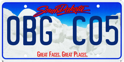 SD license plate 0BGC05