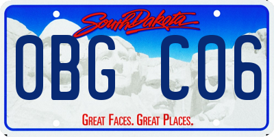 SD license plate 0BGC06