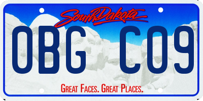 SD license plate 0BGC09