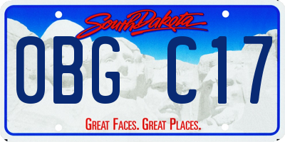 SD license plate 0BGC17