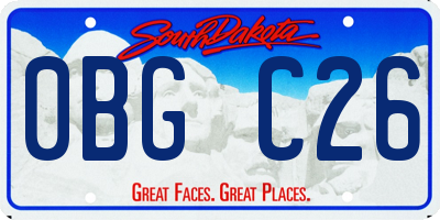 SD license plate 0BGC26