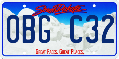 SD license plate 0BGC32