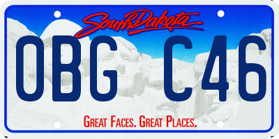 SD license plate 0BGC46