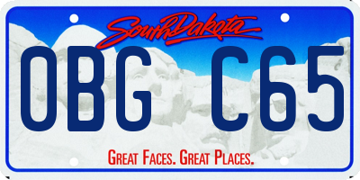 SD license plate 0BGC65