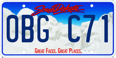 SD license plate 0BGC71