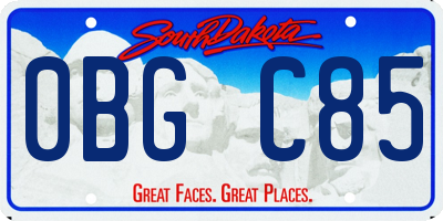 SD license plate 0BGC85