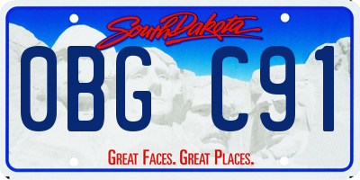 SD license plate 0BGC91
