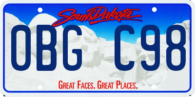 SD license plate 0BGC98