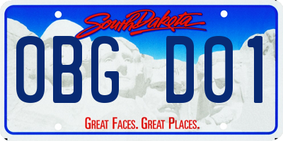 SD license plate 0BGD01