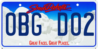 SD license plate 0BGD02