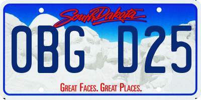 SD license plate 0BGD25