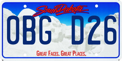 SD license plate 0BGD26