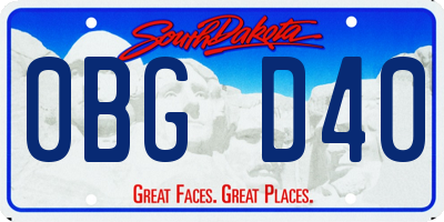 SD license plate 0BGD40