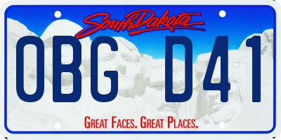 SD license plate 0BGD41