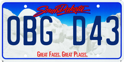 SD license plate 0BGD43
