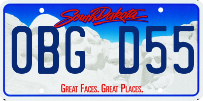 SD license plate 0BGD55