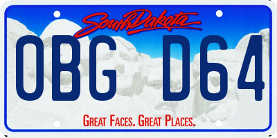 SD license plate 0BGD64