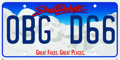 SD license plate 0BGD66