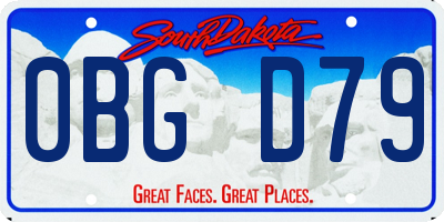 SD license plate 0BGD79