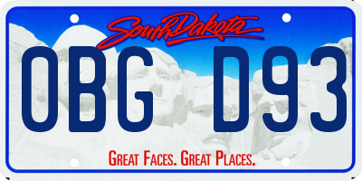 SD license plate 0BGD93