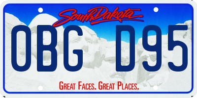 SD license plate 0BGD95