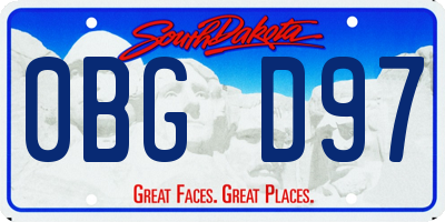 SD license plate 0BGD97