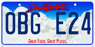 SD license plate 0BGE24