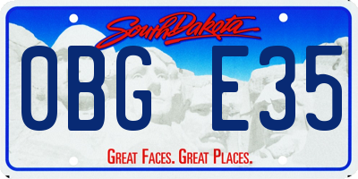 SD license plate 0BGE35